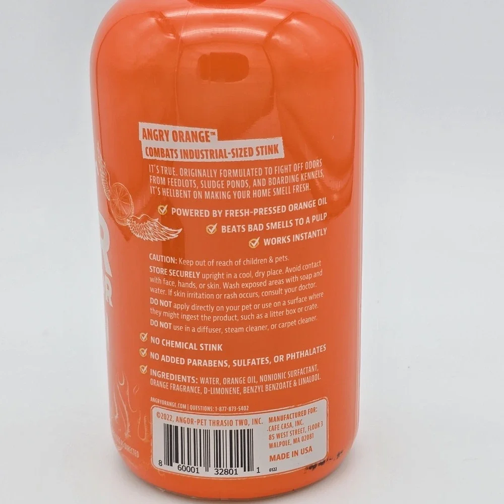 ANGRY ORANGE Pet Odor Eliminator Spray for Dog and Cat Urine, Carpet, 24 Oz